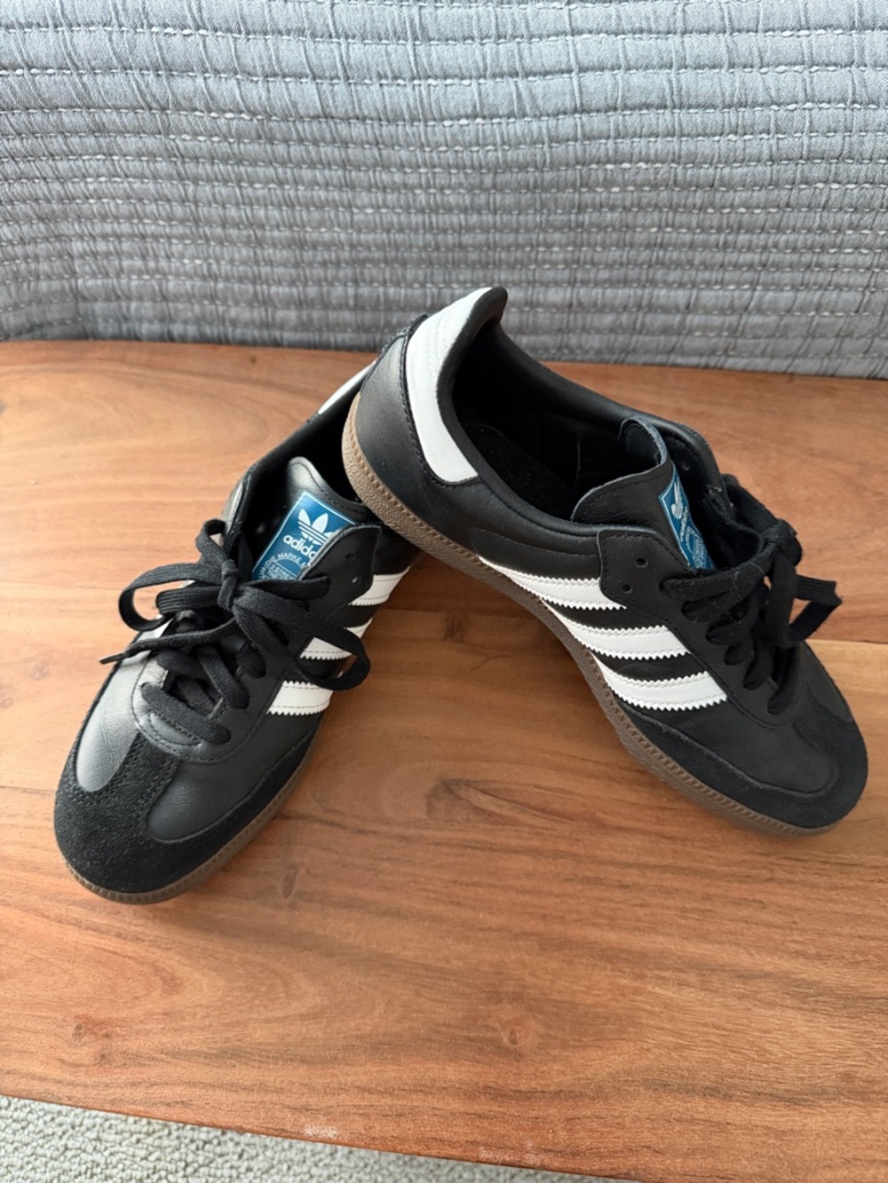 adidas Black and White Retro Samba Sneakers
